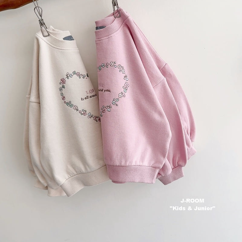 J-Room - Korean Children Fashion - #discoveringself - Flower Heart Sweatshirts - 4