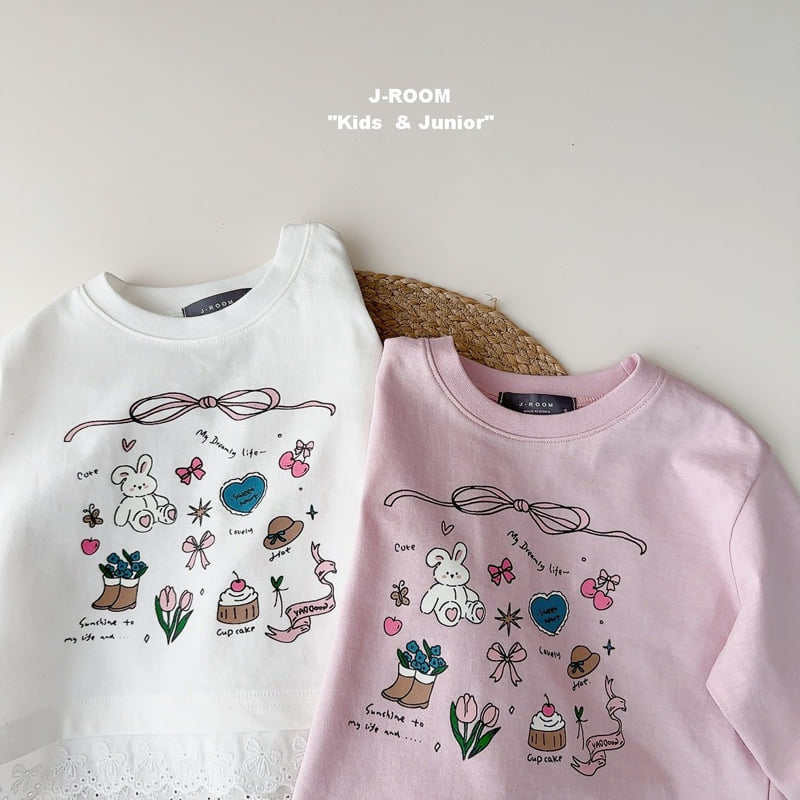 J-Room - Korean Children Fashion - #discoveringself - Lovely Lace Tee - 4