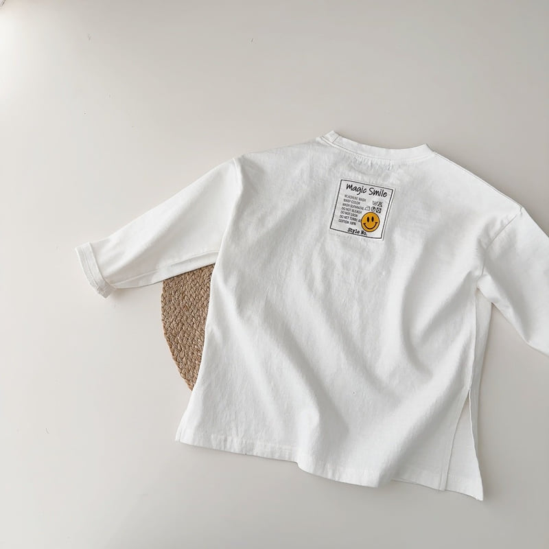 J-Room - Korean Children Fashion - #kidsshorts - Point Label Long Tee - 7