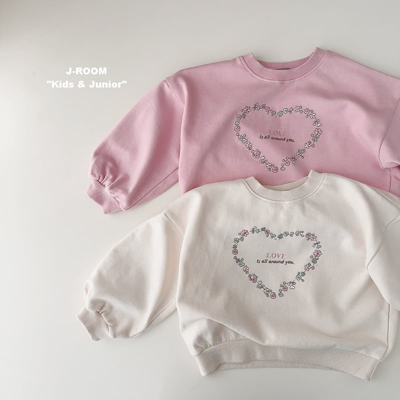 J-Room - Korean Children Fashion - #kidsshorts - Flower Heart Sweatshirts - 5