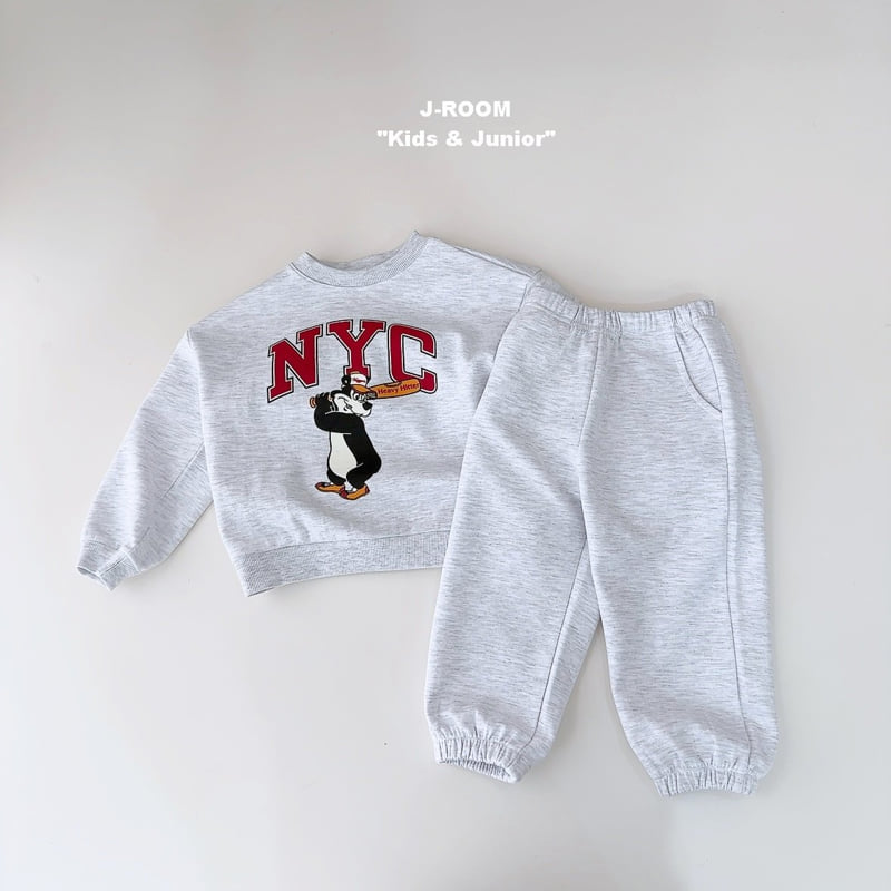 J-Room - Korean Children Fashion - #kidsstore - NYC Bear Top Bottom Set - 8