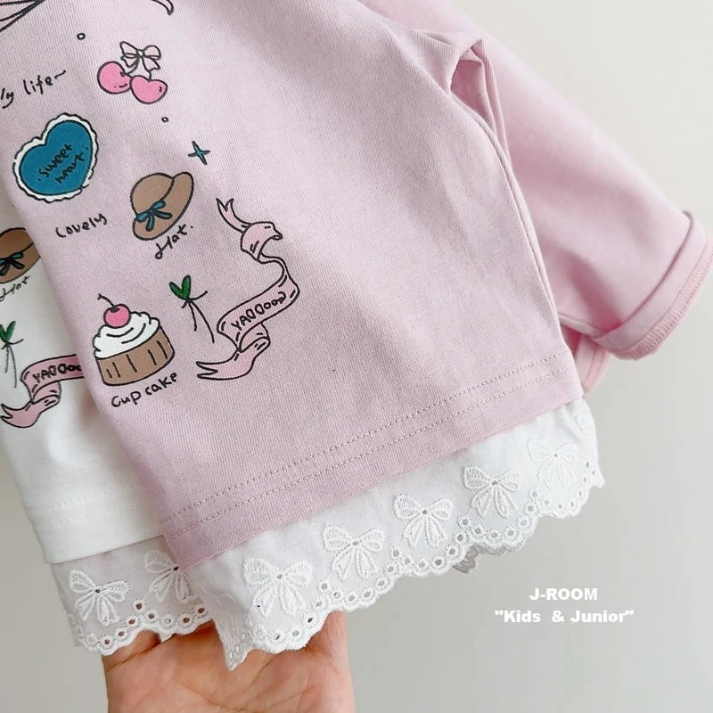 J-Room - Korean Children Fashion - #kidsstore - Lovely Lace Tee - 6