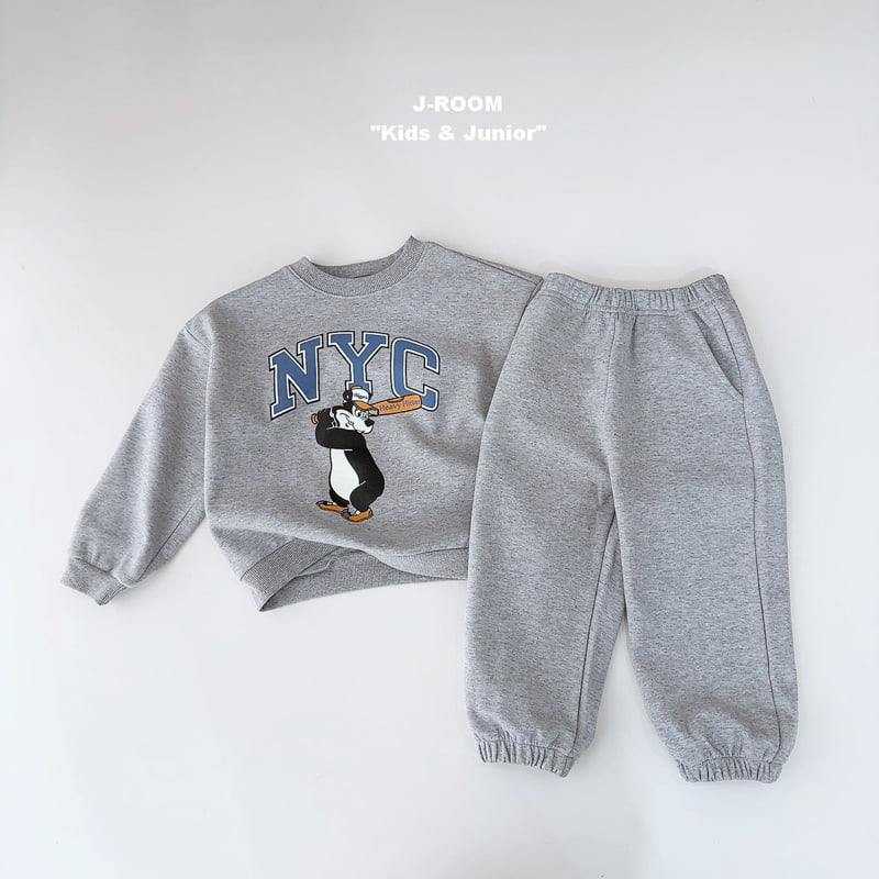 J-Room - Korean Children Fashion - #kidzfashiontrend - NYC Bear Top Bottom Set - 9