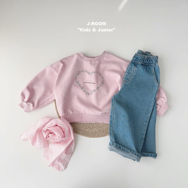 J-Room - Korean Children Fashion - #littlefashionista - Flower Heart Sweatshirts - 9