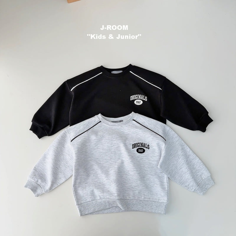J-Room - Korean Children Fashion - #magicofchildhood - Embroidery Striped Sweatshirts
