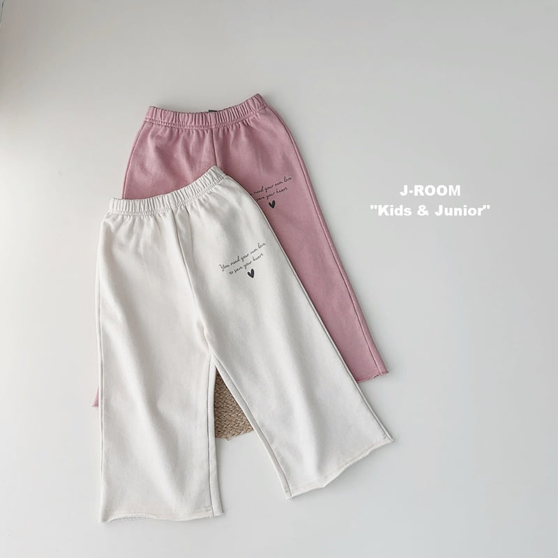 J-Room - Korean Children Fashion - #minifashionista - Lettering Wide Pants - 2