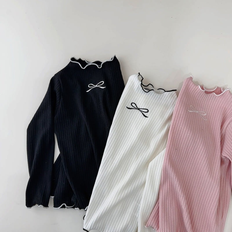 J-Room - Korean Children Fashion - #minifashionista - Ribbon Rib Wave Tee - 7