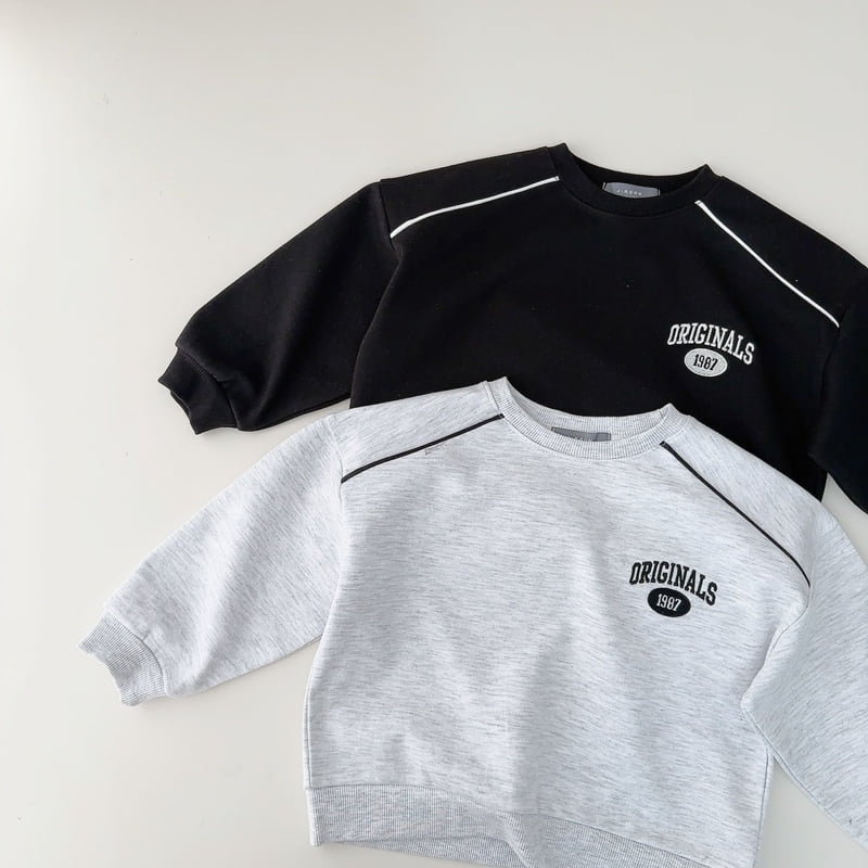 J-Room - Korean Children Fashion - #minifashionista - Embroidery Striped Sweatshirts - 2