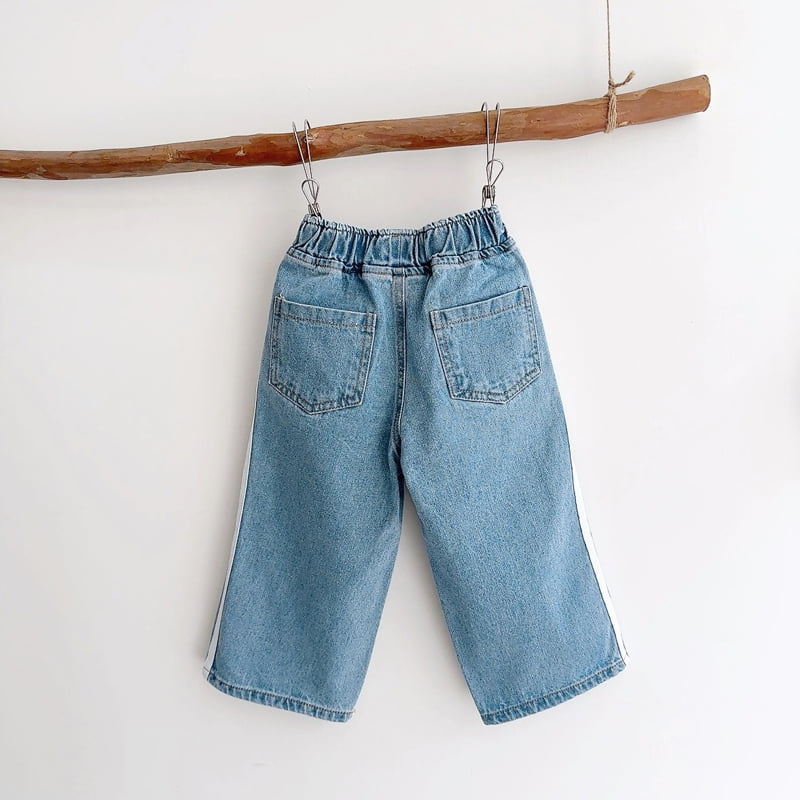 J-Room - Korean Children Fashion - #toddlerclothing - Wide Denim Pants - 4