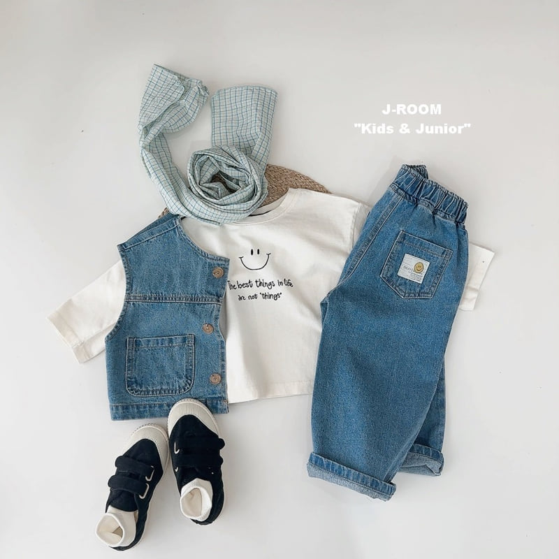 J-Room - Korean Children Fashion - #todddlerfashion - Things Embroidery Tee - 5