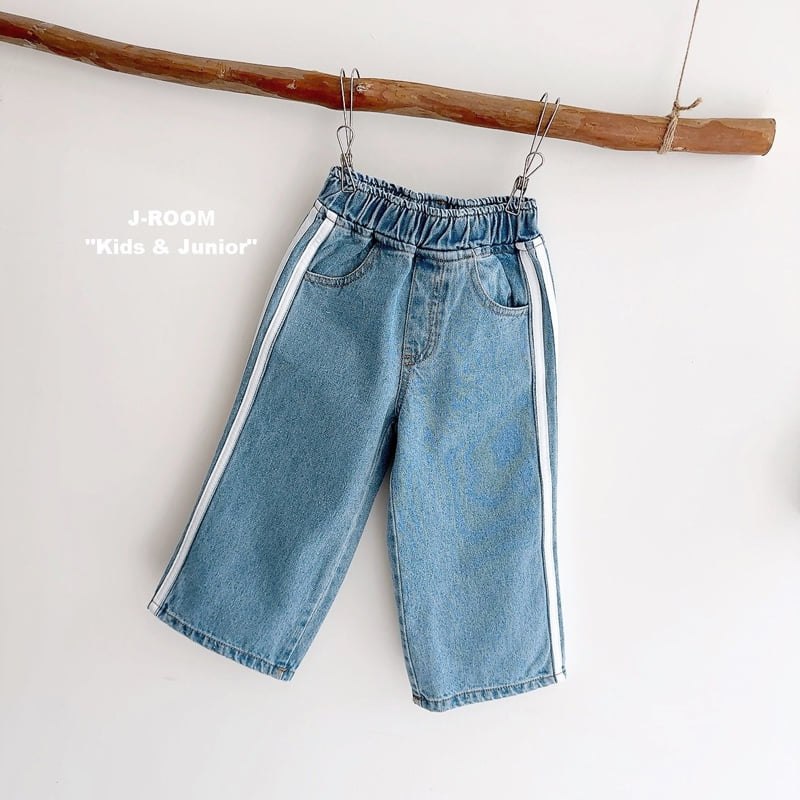 J-Room - Korean Children Fashion - #toddlerclothing - Wide Denim Pants - 3
