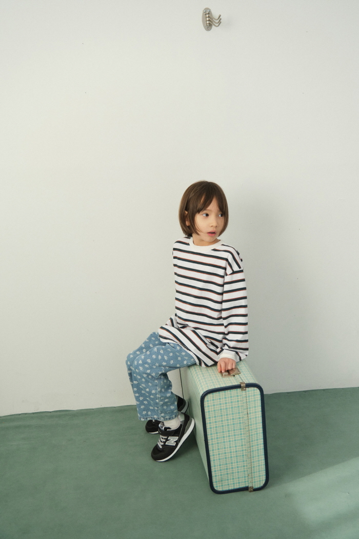 Jejeunosity - Korean Children Fashion - #discoveringself - Cherry Blossom Denim Pants - 8