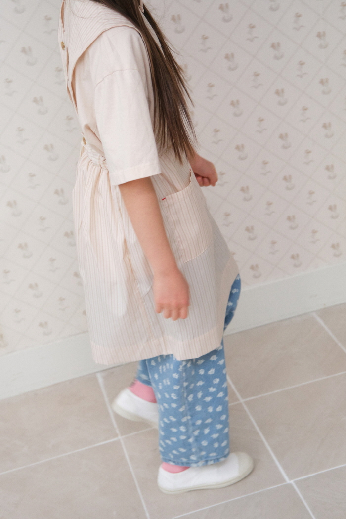 Jejeunosity - Korean Children Fashion - #kidsshorts - Cherry Blossom Denim Pants - 10