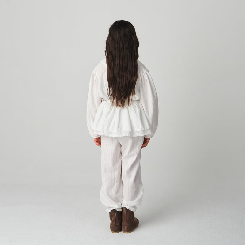 Jejeunosity - Korean Children Fashion - #kidzfashiontrend - Vanilla Frill Pants - 10