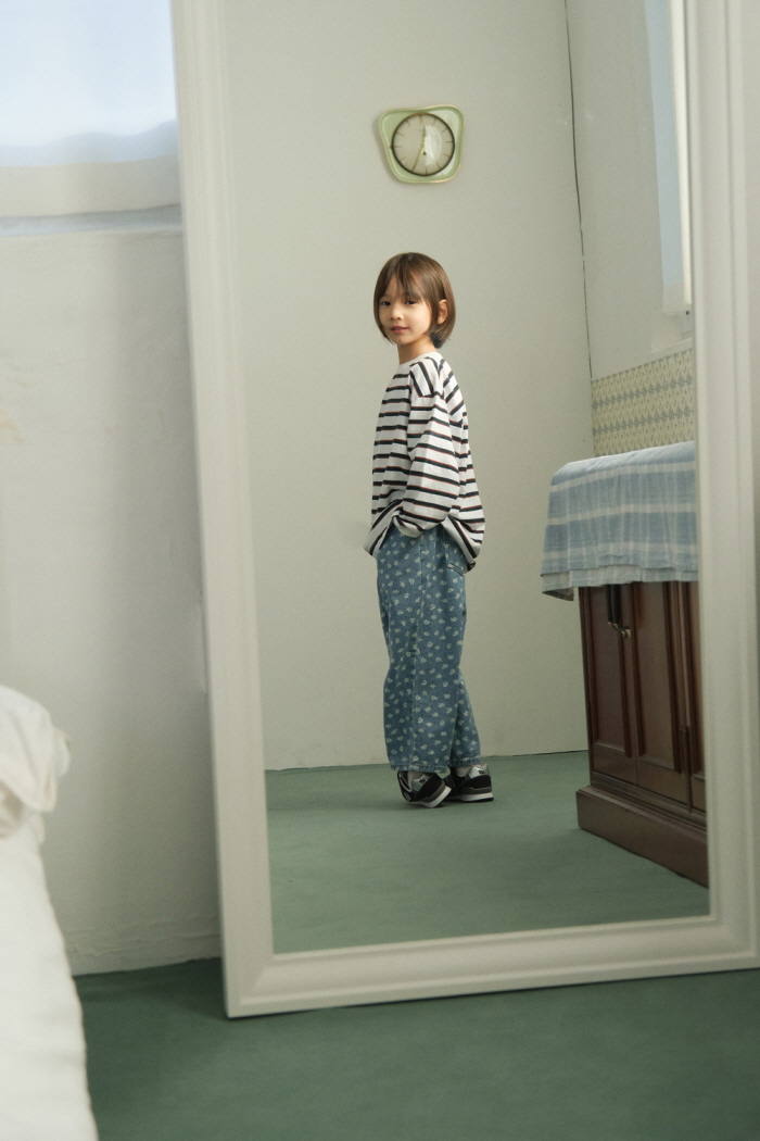 Jejeunosity - Korean Children Fashion - #toddlerclothing - Cherry Blossom Denim Pants - 3