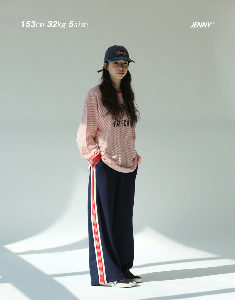 Jenny Basic - Korean Children Fashion - #discoveringself - School Stripe Tee - 3