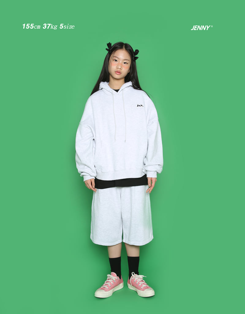 Jenny Basic - Korean Children Fashion - #kidsshorts - Jay Embroidery Hoodie - 2