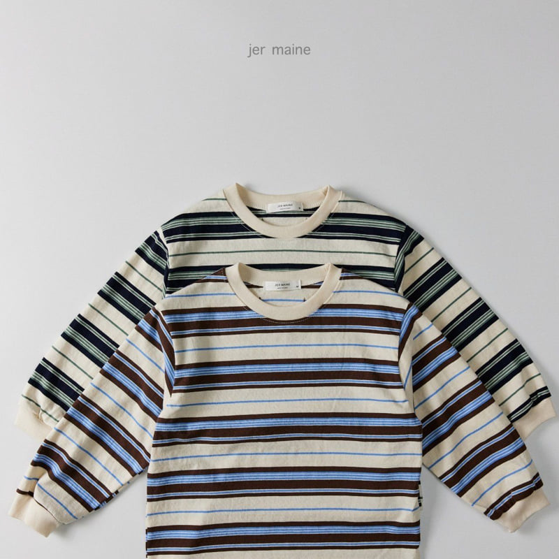 Jermaine - Korean Children Fashion - #kidzfashiontrend - CT Multi Stripe Tee - 8