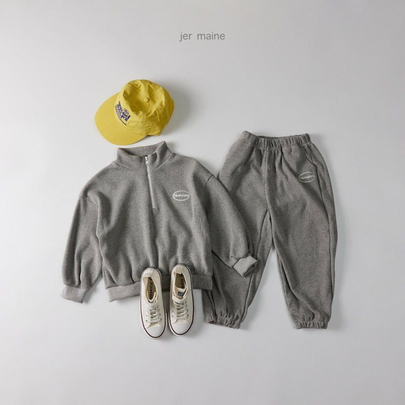 Jermaine - Korean Children Fashion - #prettylittlegirls - New York Waffle Zip-up Jacket - 6
