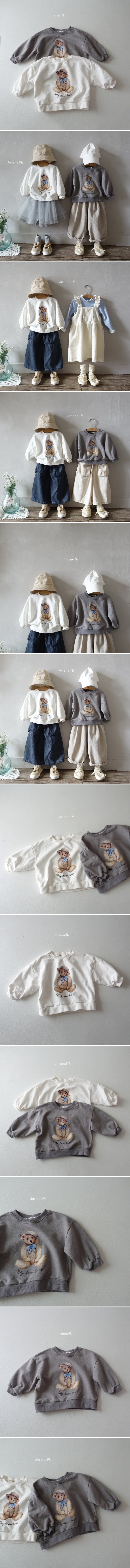 Jm Snail - Korean Children Fashion - #discoveringself - Bear Graphic Sweatshirts