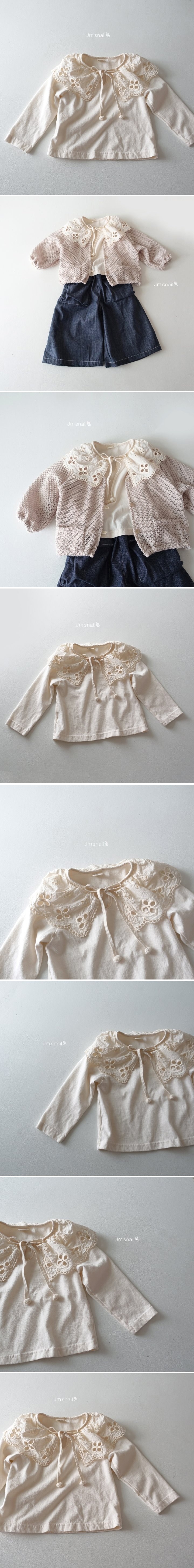 Jm Snail - Korean Children Fashion - #fashionkids - Lace Cape Tee