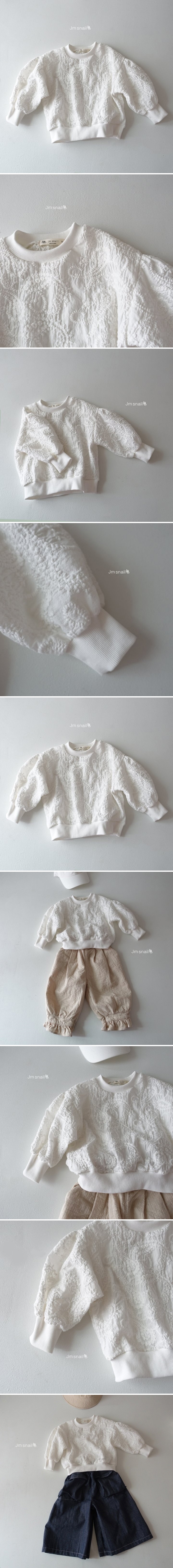 Jm Snail - Korean Children Fashion - #littlefashionista - Paisley Embroidery Tee