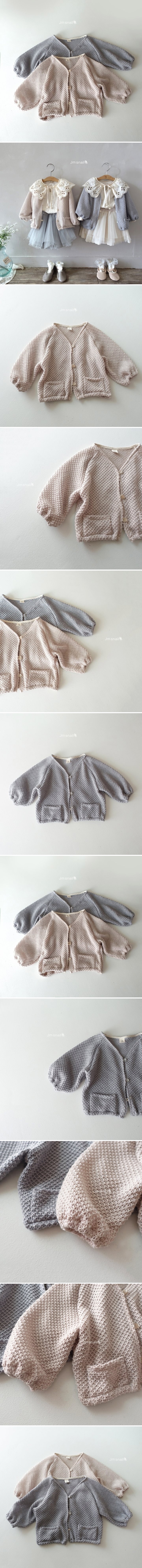Jm Snail - Korean Children Fashion - #prettylittlegirls - Chuchu Knit Cardigan