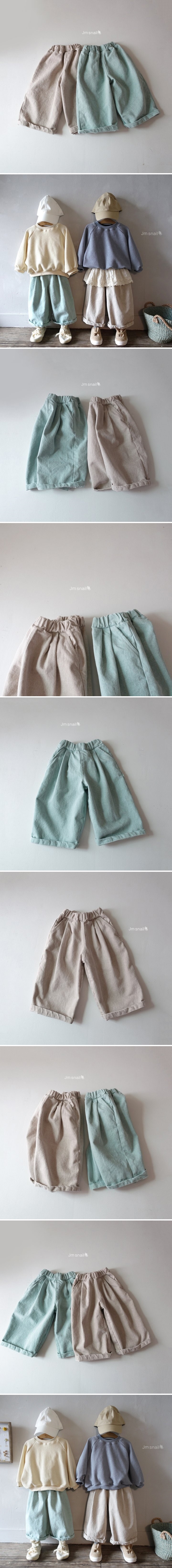 Jm Snail - Korean Children Fashion - #todddlerfashion - Pigment Bio Wide Pants
