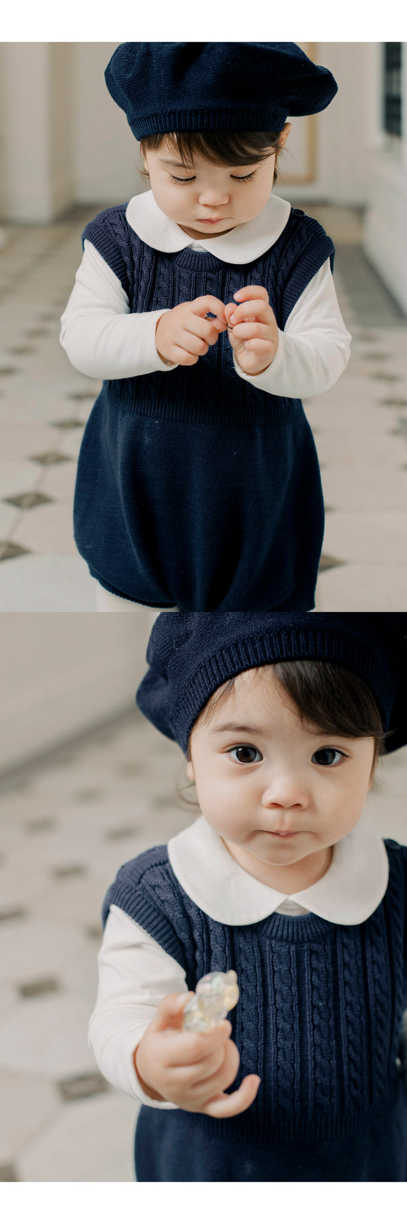 Kids Clara - Korean Baby Fashion - #babyboutique - Nathan Knit Baby Overalls - 2