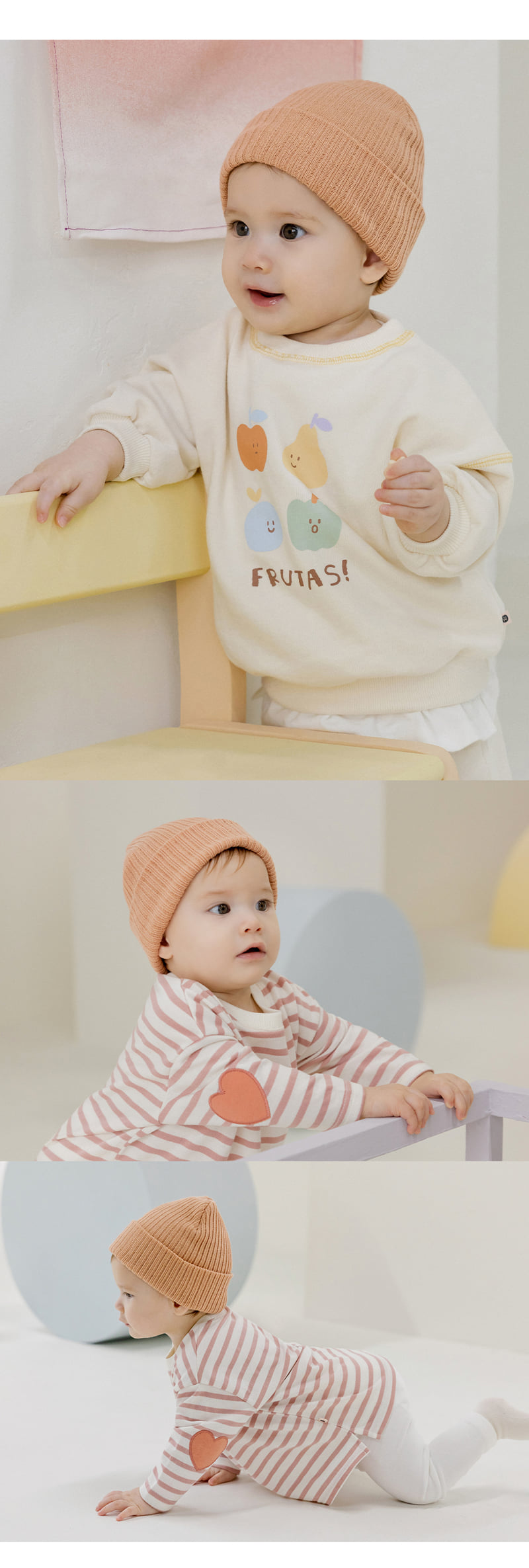 Kids Clara - Korean Baby Fashion - #smilingbaby - Style Ribbed Beanie-R - 4