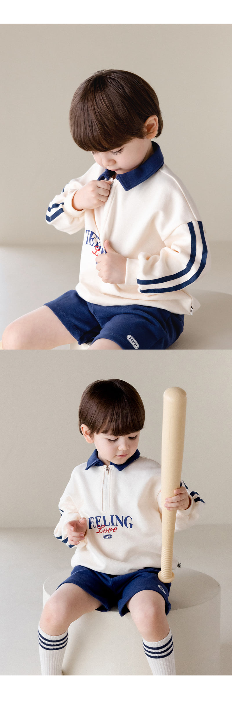 Kids Clara - Korean Baby Fashion - #babyboutique - Regan Three-piece Set-up_navy - 6