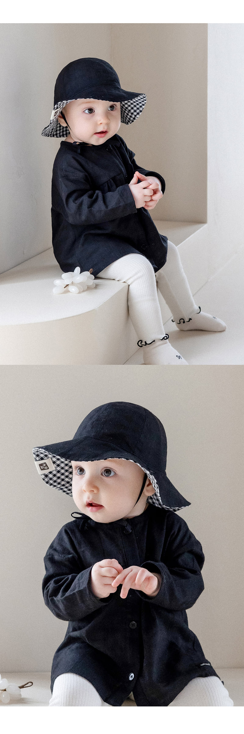 Kids Clara - Korean Baby Fashion - #babyboutique - Ov Reversible Baby Sun Hat - 2