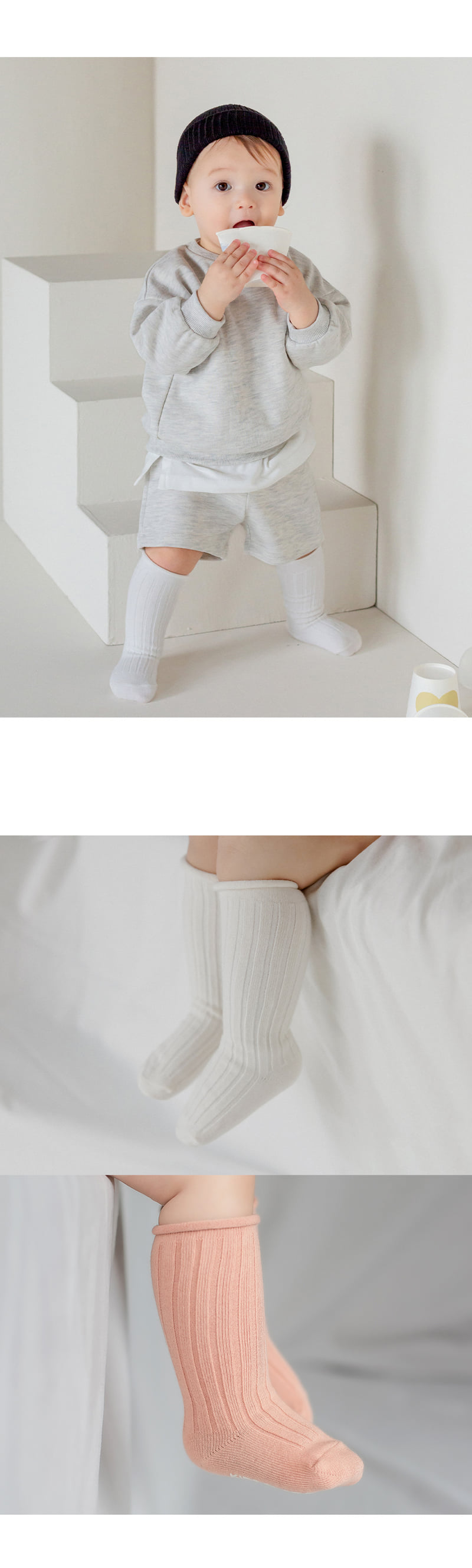 Kids Clara - Korean Baby Fashion - #babyboutiqueclothing - Mako Rolling Baby Knee Socks (set of 5) - 6
