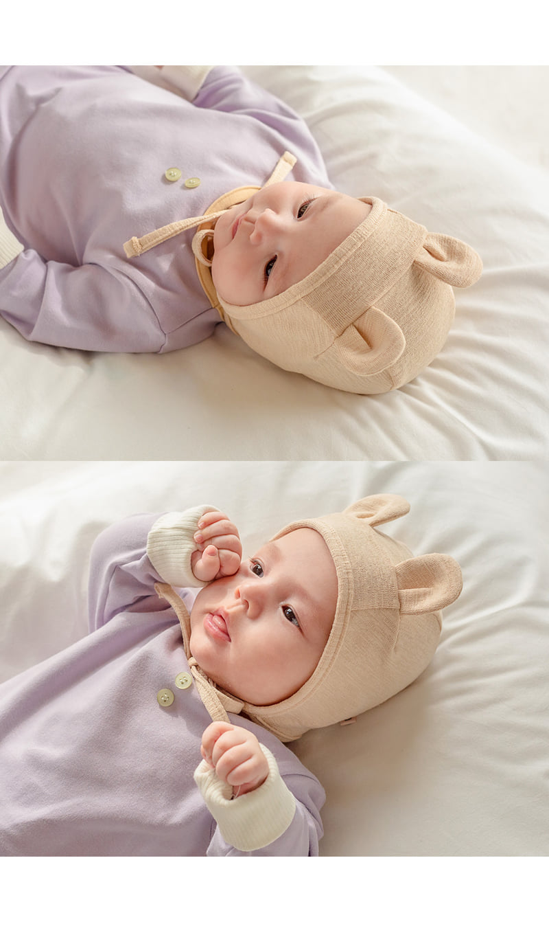 Kids Clara - Korean Baby Fashion - #babyboutiqueclothing - Bebe Bear Baby Bonnet - 6