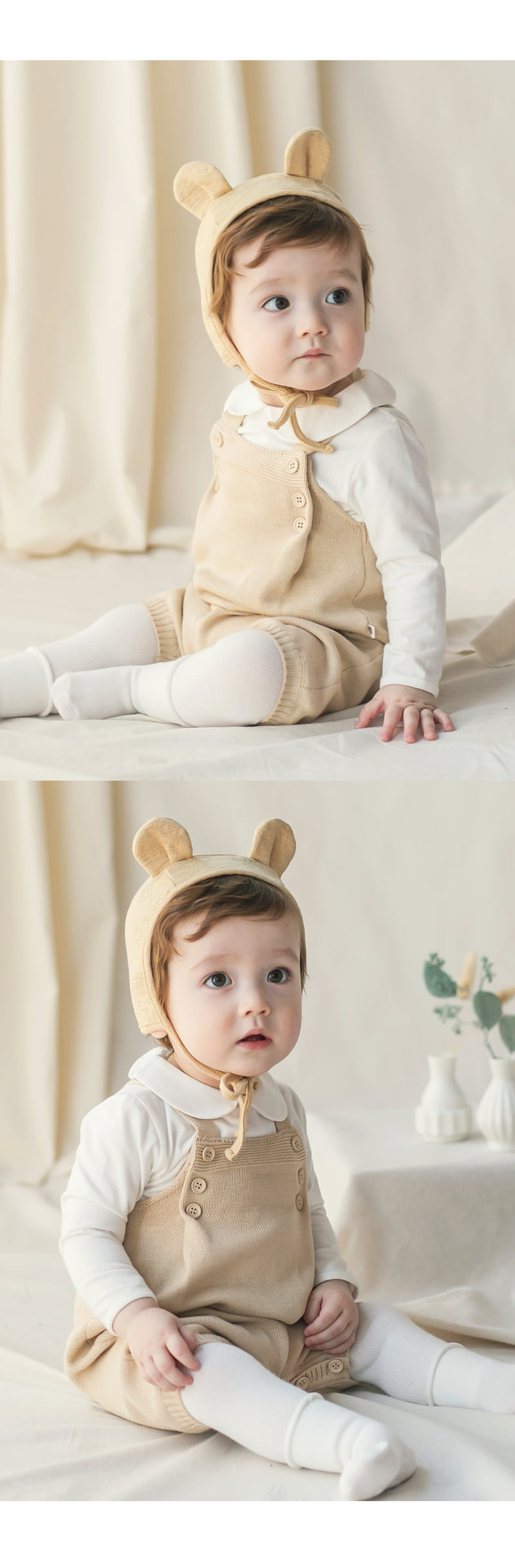Kids Clara - Korean Baby Fashion - #babyboutique - White Plain Baby Leggings-R (set of 5) - 4