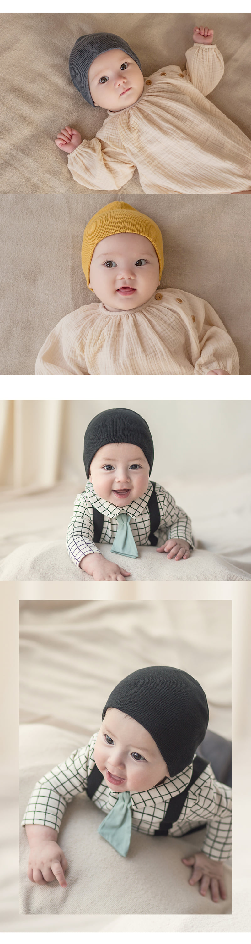 Kids Clara - Korean Baby Fashion - #babyclothing - Newborn Beanie-R - 9