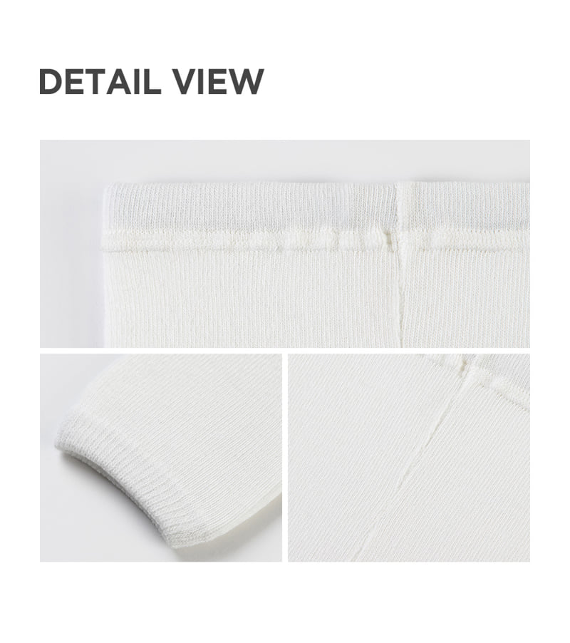 Kids Clara - Korean Baby Fashion - #babyclothing - White Plain Baby Leggings-R (set of 5) - 5