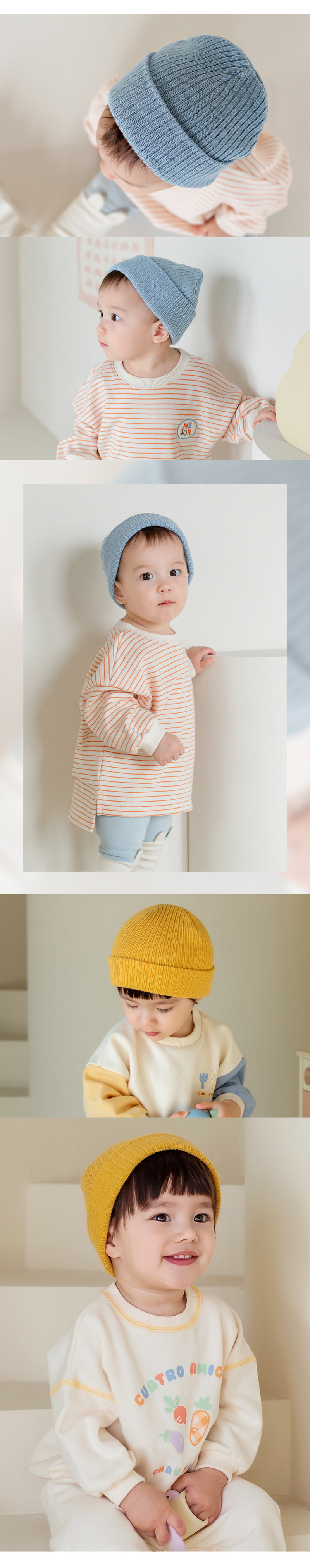 Kids Clara - Korean Baby Fashion - #babyfashion - Style Ribbed Beanie-R - 7