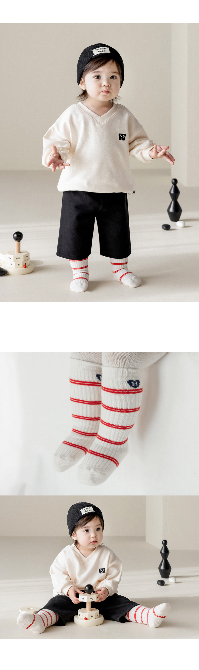 Kids Clara - Korean Baby Fashion - #babyfever - Milo Baby Knee Socks (set of 5) - 2