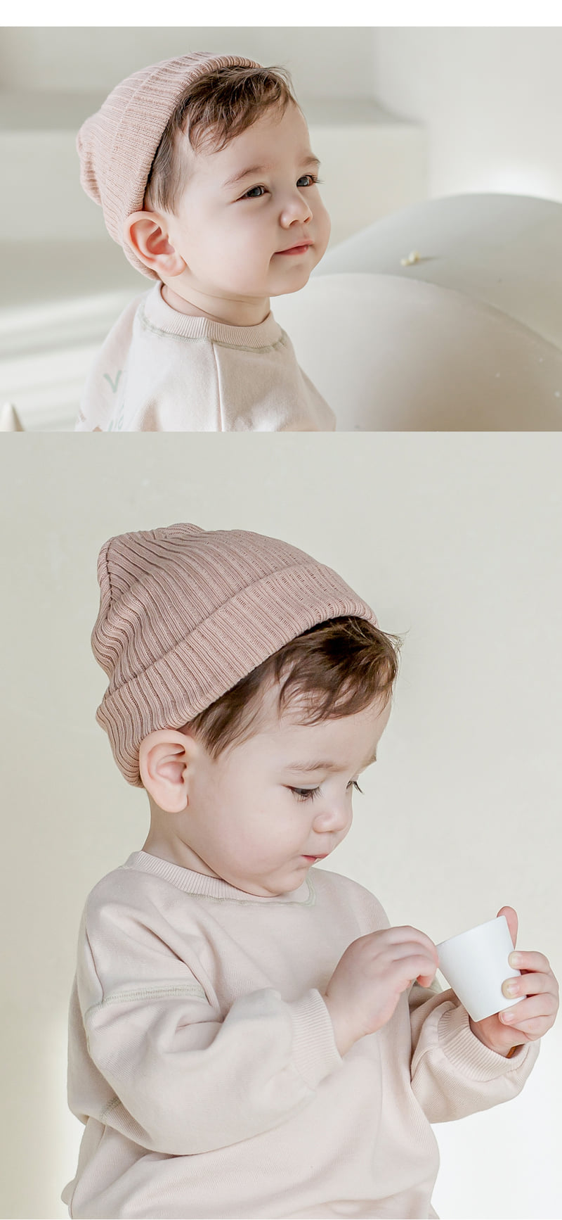 Kids Clara - Korean Baby Fashion - #babyfever - Style Ribbed Beanie-R - 8