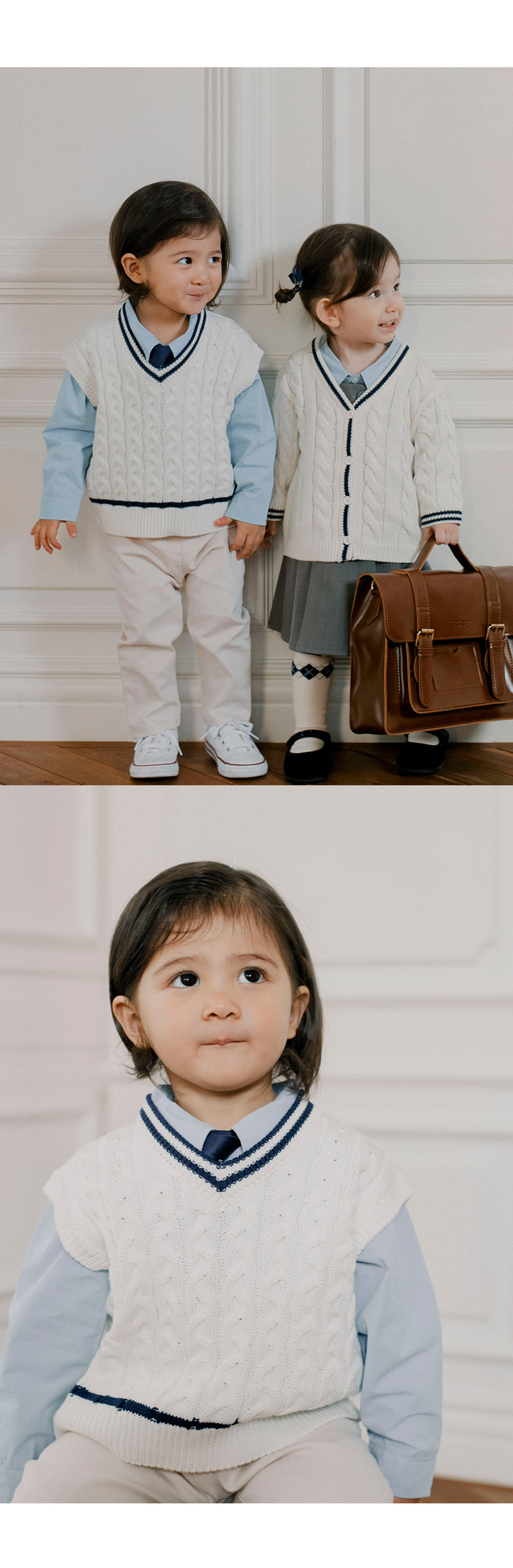 Kids Clara - Korean Baby Fashion - #babyfever - Beckett Knitted Baby Vest - 4