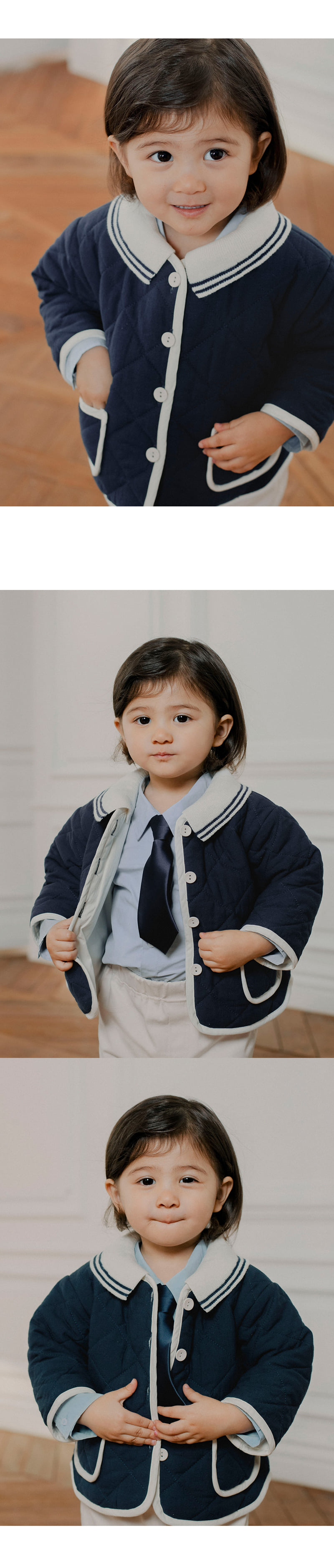 Kids Clara - Korean Baby Fashion - #babygirlfashion - Marian Quilted Hooded Baby Jacket - 2