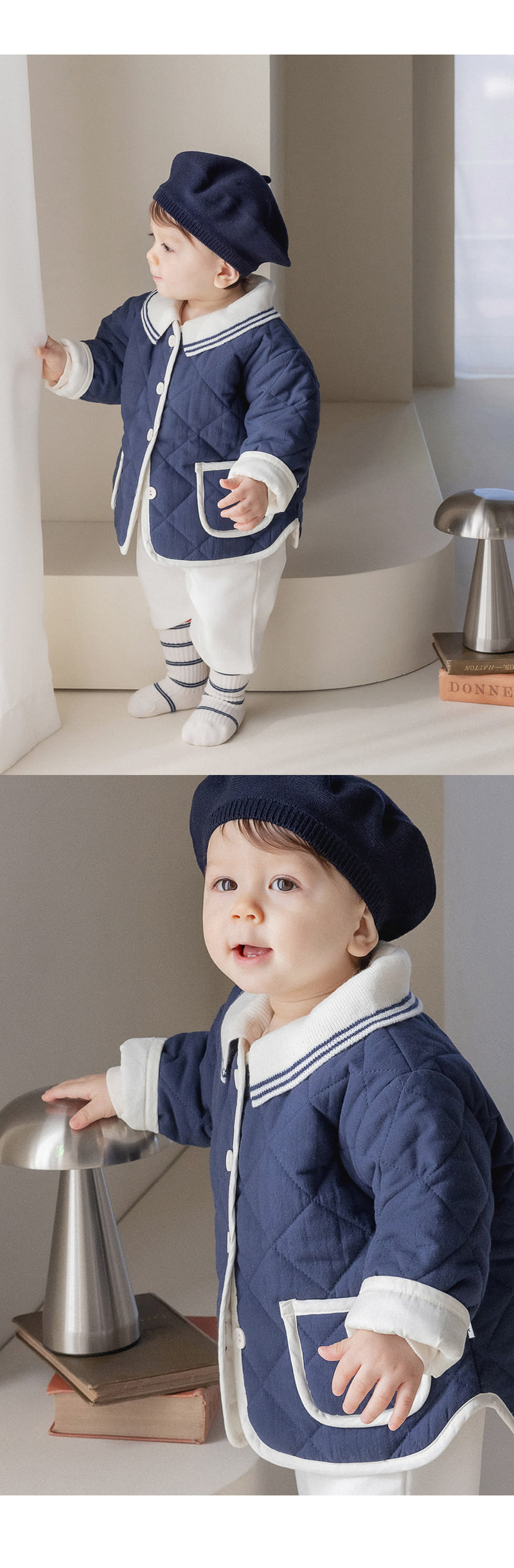 Kids Clara - Korean Baby Fashion - #babylifestyle - Marian Quilted Hooded Baby Jacket - 3