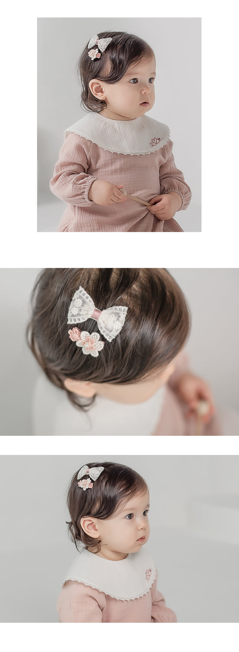 Kids Clara - Korean Baby Fashion - #babylifestyle - Lavender Baby Hairpin Set-R (set of 5) - 5
