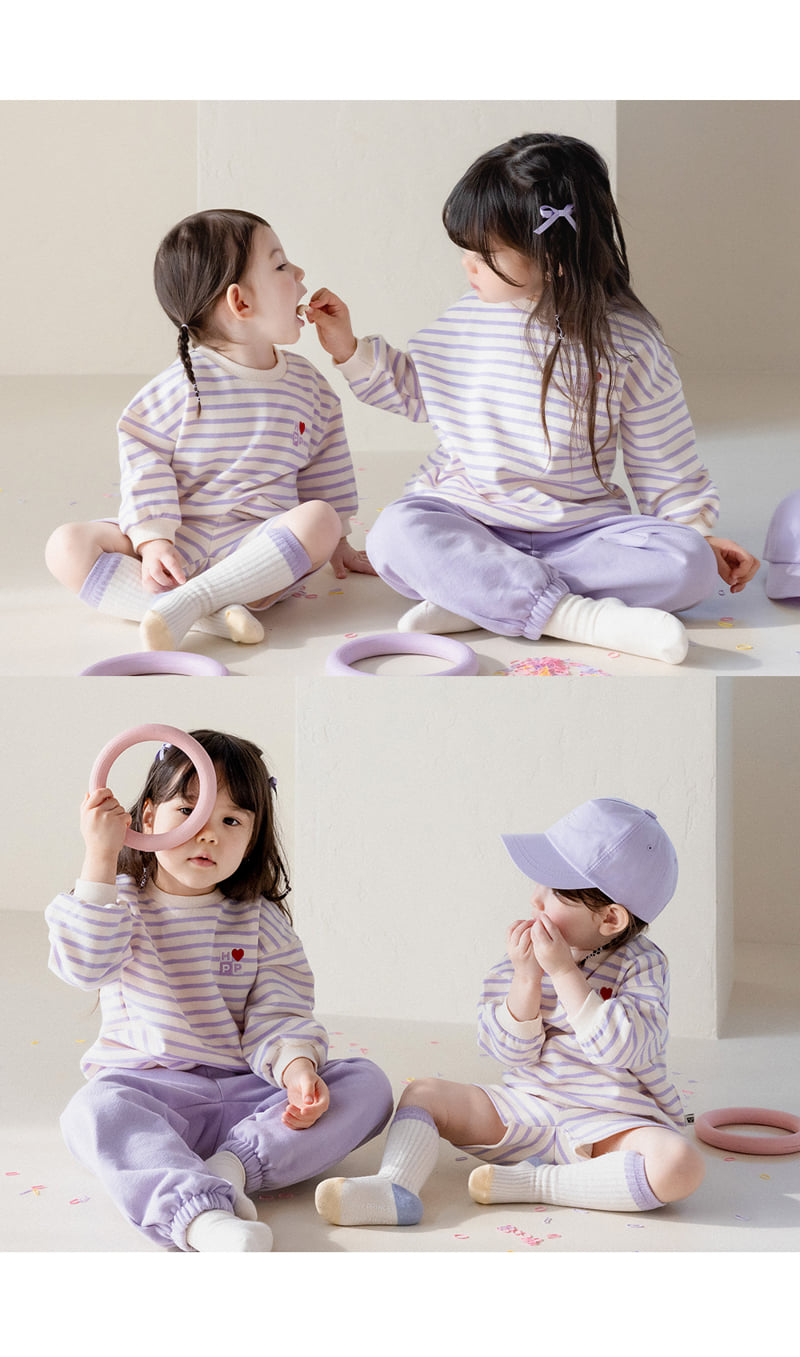 Kids Clara - Korean Baby Fashion - #babyoninstagram - Laia Three-piece Set-up_purple - 3