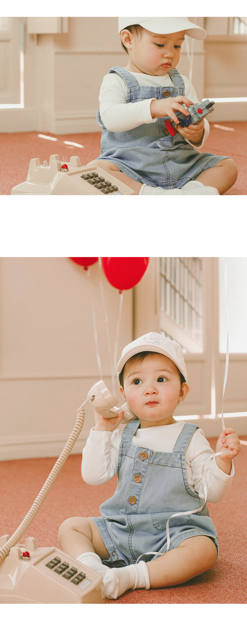Kids Clara - Korean Baby Fashion - #babyoninstagram - Glow Denim Baby Overalls - 4