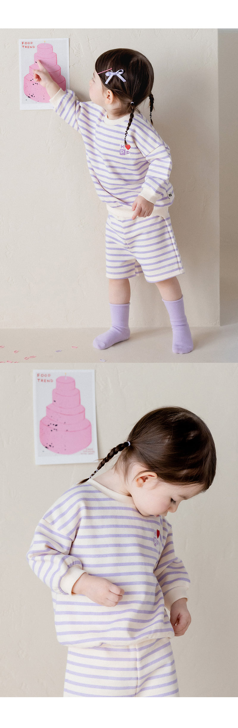 Kids Clara - Korean Baby Fashion - #babyoninstagram - Laia Three-piece Set-up_purple - 4