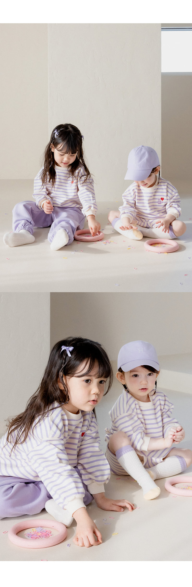 Kids Clara - Korean Baby Fashion - #babyoutfit - Laia Three-piece Set-up_purple - 5