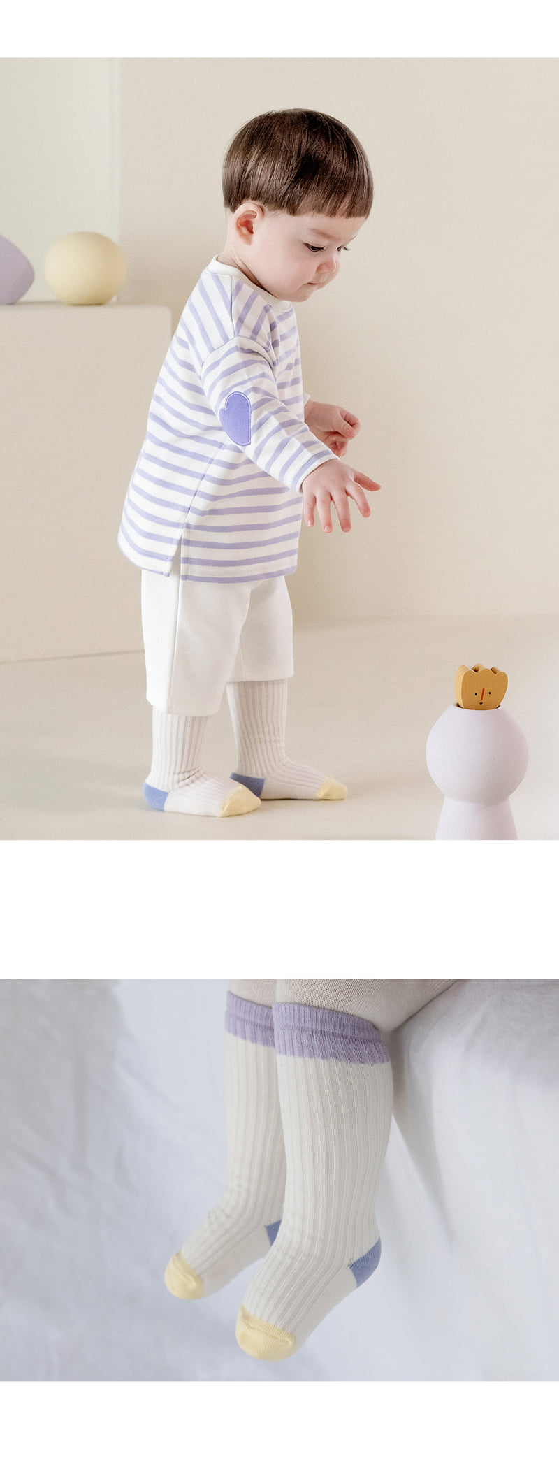 Kids Clara - Korean Baby Fashion - #babyoutfit - Foody Baby Knee Socks (set of 5) - 5