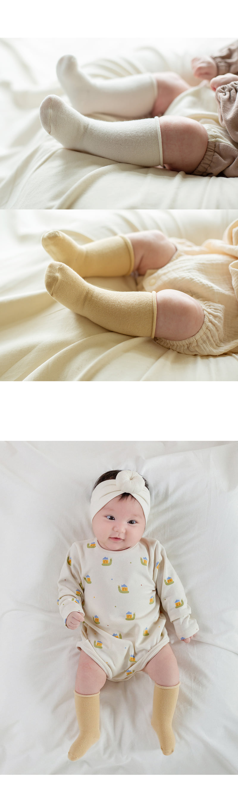Kids Clara - Korean Baby Fashion - #babyoutfit - Luvy Rolling 2 Color Newborn Socks (set of 5) - 4